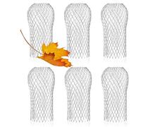 Gutter Downspout Guard, Aluminum Gutter Downspout Filter Silver 17x10cm 6 Pcs
