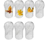 Gutter Downspout Guard, Round Aluminum Gutter Guard Downspout Filter Pack of 5 Silver 17x10cm