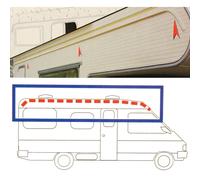 Gutter Drip Stop 1000cm Fiamma Grey Above Door Rain Deflector Campervan Boat Van