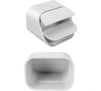 Gutter Elbow Connector for 3x4 Type A Gutters and 2x3 Downspouts Made from White Plastic for Structural Integrity (1pc)