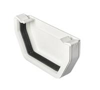 Gutter External Stop End Cap Half Round Fits 112mm Round and Square (Square Stop End External White - EX013)