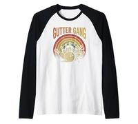 Gutter Gang Bowling Team Bowler Sports Player Raglan Baseball Tee