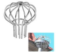 Gutter Guard, 304 Stainless Steel Down Pipe Strainer, Anti-Blocking Line Cap Drain Cover Downspout Protector For Blockage Leaves Debris, 2 In 3 In 4.3 In 6.3 In(160mm/6.3in)