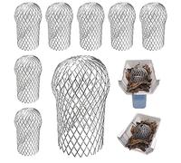 Gutter Guard 8Pcs Aluminium Downpipe Leaf Guard Expandable Drain Pipe Guard for Moss Leaves Muck Mud Debris Guard, Drain Pipe Guard