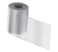 Gutter Guard Aluminum Mesh Roll 6m with 10 Fixing Clips for Leaf and Debris Protection, Fits Various Gutter Widths and Lengths, Outdoor Silver Finish for Home Roof Water Flow Maintenance(12.7*600cm)