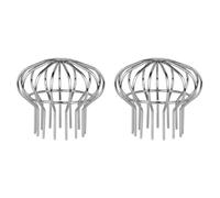 Gutter Guard Drain Covers, 2Pcs Stainless Steel Filter Strainer Downspout Guards Protector for Leaves Moss Muck Debris Blockages (Suitable for 70mm Hole Diameter)