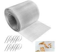 Gutter Guards Aluminum Downpipe Leaf Guard 16 cm × 12.2 m Cut to Size Gutter Mesh Leaf Strainer Easy Installation Grid Cover for Moss, Muck, Mud and Debris, Prevent Drain Guttering Blockage