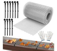 Gutter Leaf Protection 15 cm x 600 cm Rain Gutters Leaf Protection Can Be Cut to Size Gutter Protection Leaf Protection Downpipe with Mounting Clips