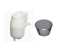 Gutter Mate Rainwater Diverter with Fine Mesh Filter - Filtration System to Protect Your Rainwater Storage from Leaves and Small Debris (White)
