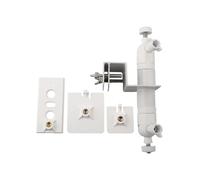 Gutter Mount for Cameras & Solar Panels, Durable ABS Weatherproof Bracket for Ring Arlo EufyCam, 17x6cm Easy Install Holder White