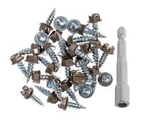 Gutter Screws, Short Down Gutter Screws, Taping 100 Pieces Decline Screws, Rust Hard Design Gutter Guard Accessories for Aluminum Drainage Ditch