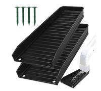 Gutter Splash Guards - Polyethylene 24.5x11.2in Resin, Sloped Drainage Interface, Residential Exterior Component, Rainwater Management Technical Equipment | Downspout Block with Backyard Lawn Manageme