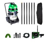 Gutter Sucker Pro, Gutter Vacuum with 6 Push Fit Poles and a Real Time Inspection Camera, Stainless Steel, 3000 W