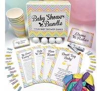 GutterGames 7 Shower Games Bundle - Exciting Shower Games for Icebreakers, Neutral Decorations, Favours, and Balloons - Ideal for Gender Reveal Parties and Shower Ideas (7 Games)