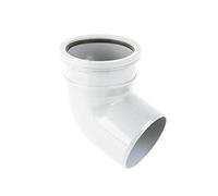 Guttering Industrial Downpipe 112.5dg Bottom Offset Bend 110mm - White