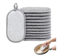 Guttiuaa 12 Pcs Washing up Sponges, Dual-sided Reusable Cleaning Sponge with Hanging Hole for Kitchen, Bathroom