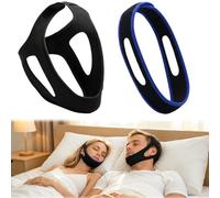 Guttiuaa 2 Pcs Anti Snoring Chin Strap, Adjustable and Breathable Chin Strap for Men Women Mouth Breathers Sleeping