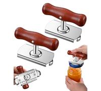 Guttiuaa 2 Pcs Stainless Steel Jar Opener, Women Men Adjustable Save Energy Stable Effortless Manual Gripper Opener