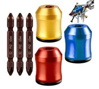 Guttiuaa 3 Pcs Magnetic Bit Holder with 3 Screwdriver Bit, Universal Removable Screwdriver Head Magnetic Rings for Office, Home, DIY Repair