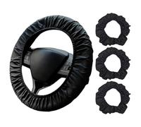 Guttiuaa 3 Pcs Steering Wheel Cover, Soft Durable Elasticity Steer Cover | Fits 35-40cm, Waterproof, Breathable, Easy to use