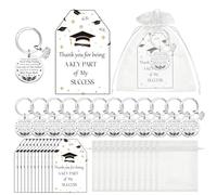 Guttiuaa 36 Pcs Leavers Gifts for Students Set, 2026 Keyring Thank You Cards Organza Bags for College Middle High School Students Graduation