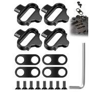 Guttiuaa 4 Pcs Cleats for Cycling Shoes with 2 Pcs Allen Keys, Single Release Cleat for Shimano SPD SM-SH51 Road Mountain Bike Pedals