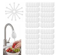 Guttiuaa Faucet Filter Cotton Bag, 300 Pcs Water Tap Filter Bags with 30 Straps Filters Rust, Silt, Impurities for Kitchen, Bathroom, Garden