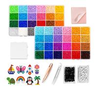 Guttiuaa Fuse Beads Kit, 48 Colors 18800Pcs 2.6mm DIY Art Craft Fuse Bead | With Pegboards Ironing Papers Tweezers Bead Pen