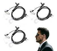 Guttiuaa Walkie Talkie Earpiece with Mic, 3 Pcs Ear Piece for Radio | Black radio earpiece headset for motorola 2 pin rt24 rt27 rt668 rt622 rt5r kenwood baofeng uv-5r bf-888s