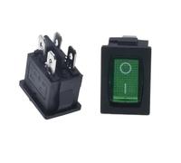 GUTUYEHKEA 1 Pcs 4-pin 2-Speed Rocker Switch Accessories 6A 250V with red Light Green Black 21 * 15mm(Green)