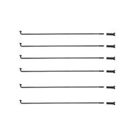 GUTUYEHKEA 10pcs14G Diameter 2.0mm Black Color Bicycle Spokes J-bend Round Body Length 60-310mm Range Be Customize Bike Wheel Bicycle Spokes(255mm)