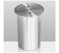 GUTUYEHKEA Countertop Built-in Trash Can Wastebasket with Swing Lid, Kitchen Stainless Steel Garbage Waste Containers, Round Recessed Bin Balance Flap Cover, Restaurant Creative Chute
