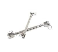 GUTUYEHKEA M5 M6 M8 M10 M12 M14 M16 M20 304 Stainless Steel Marine Sailboat Rigging Screw Closed Body Jaw/Jaw Turnbuckle Wire Rope Clips(2pcs,M8)