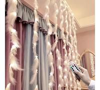 Gutyan Fairy Lights, Feather 200 LED Curtain Light Remote Control USB Light Curtain for Christmas, Party Decoration, Interior Lighting