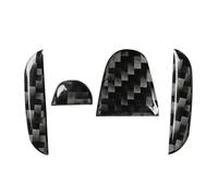 GUTYE Car Steering Wheel Logo Sticker for Honda civic Type R 2003-2005, Steering Wheel Center Emblem Decal Stickers Carbon Fiber Steering Wheel Logo Cover Interior Accessories,Black