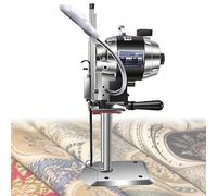 GUTYGIO Electric Vertical Fabric Cutting Machine, High-Speed Straight Knife Cloth Cutting Machine, Rubber & Carpet, Heavy Duty Cloth Cutte, with 360° Rotating LED Light, for Multilayer Fabrics 12"