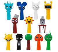 GUUIESMU Sprunki Figures,sprunki Toys, Sprunki Wenda Statue,Collectible Horror Games Sprunki Character Sculpture, Collectible Horror Games Sculpture for Fans (12PCS-E)