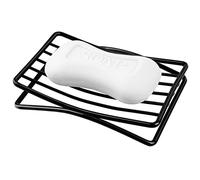 GUUKAR Soap Dish Bar Soap Holder for Shower Bathroom, Stainless Steel Self-draining Sponge Holder for Kitchen Sink Bathtub, Easy Cleaning Quick Dry, Black