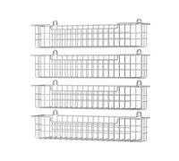 GUUKAR Spice Rack Wall Mount, 4-Pack Seasoning Organizer for Kitchen Storage Organization, Spice Holder Shelf Saving Space for Cabinet, RV, Pantry, Silver