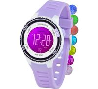 GUUMUXIN Kids Digital Watch, Kids Sports Watch with 7 Colour Indicator Light, Acrylic Watches Screen, 3 ATM Waterproof, Strap Wristwatch for Girls Boys 6-16