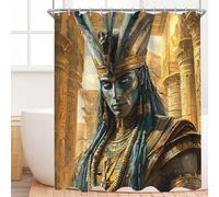 Guuogxan Egyptian God Shower Curtain Mould Proof Mildew Resistant 120 x 180 cm, Bathroom Curtains with 12 Hooks, Waterproof Polyester Fabric Bathtub Curtains, Weighted Hem, Washable, Quick Dry x-5