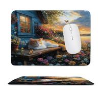 Guuogxan Mouse Mat, 10.63 × 8.66 in Cat Lake Gaming Mouse Pad zv-655