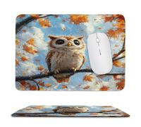 Guuogxan Mouse Mat, 10.63 × 8.66 in Owl Maple Tree Gaming Mouse Pad zv-669