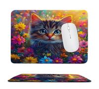 Guuogxan Mouse Mat, 11.81 × 9.84 in Colorful Cats Gaming Mouse Pad zv-894