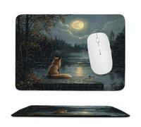 Guuogxan Mouse Mat, 11.81 × 9.84 in Moon Fox Gaming Mouse Pad zv-1010
