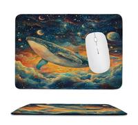 Guuogxan Mouse Mat, 11.81 × 9.84 in Orca Starry Sky Gaming Mouse Pad zv-382
