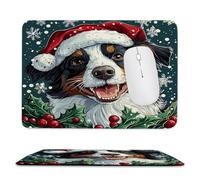 Guuogxan Mouse Mat, 16.54 × 13.78 in Christmas Dog Gaming Mouse Pad zv-807
