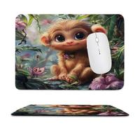 Guuogxan Mouse Mat, 16.54 × 13.78 in Monkey Is Cute Gaming Mouse Pad zv-349