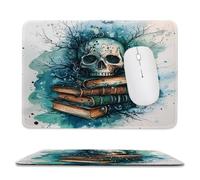 Guuogxan Mouse Mat, 16.54 × 13.78 in Skull Books Gaming Mouse Pad zv-523