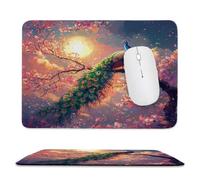 Guuogxan Mouse Mat, 7.09 × 8.66 in Peacock Moon Gaming Mouse Pad zv-519